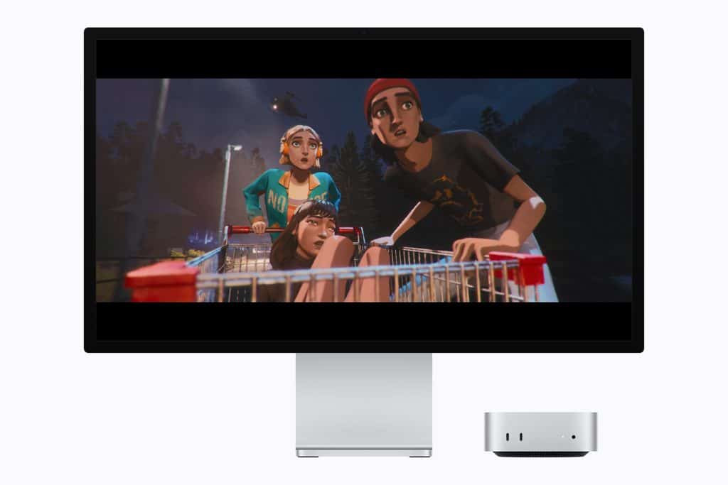M6 features a powerful, larger 12-core GPU that provides higher geometry rates and updated Dynamic Caching to deliver stunning visuals and fluid frame rates in demanding games like Mixtape.