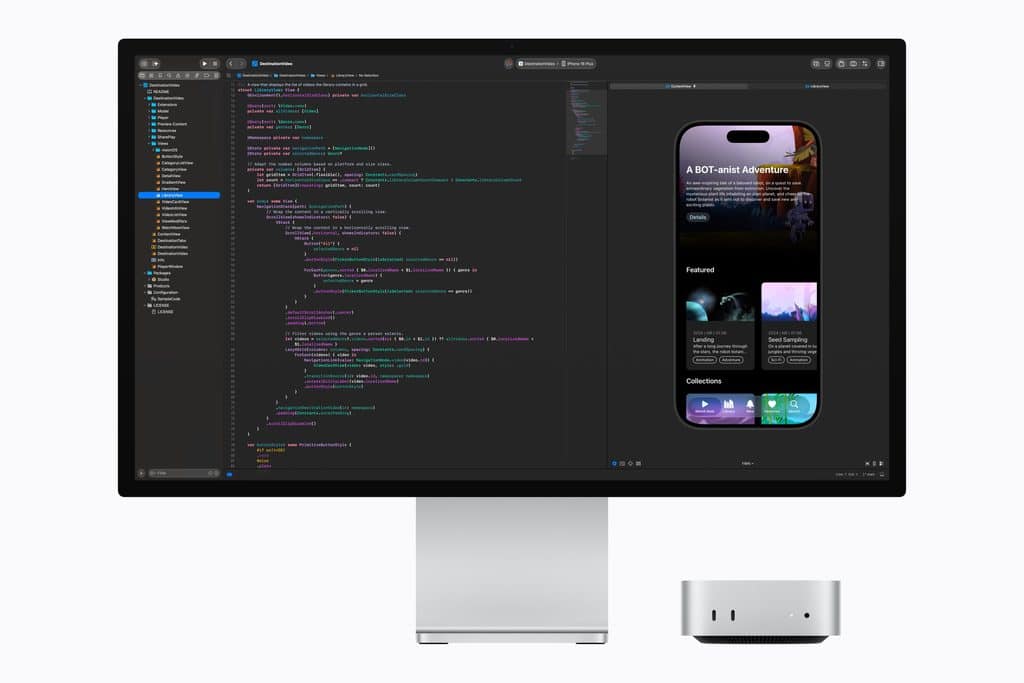 With a Dual 16-core Neural Engine, larger GPU with Neural Accelerators, and higher unified memory bandwidth, M6 enables developers to compile code, index files, and run multiple simulators in Xcode with incredible speed.